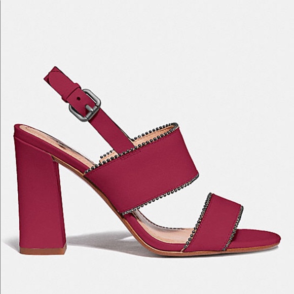 Coach Rylie Sandal in Bright Cherry - Picture 2 of 7